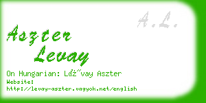 aszter levay business card